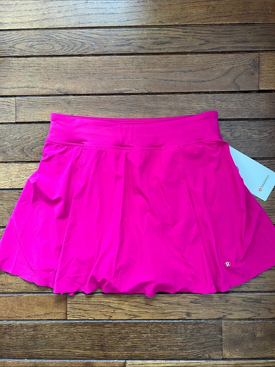 lululemon athletica Dresses & Skirts - Lululemon Pink Flare A-Line Side Pleat Tennis Skirt Skort Size Small NWT
